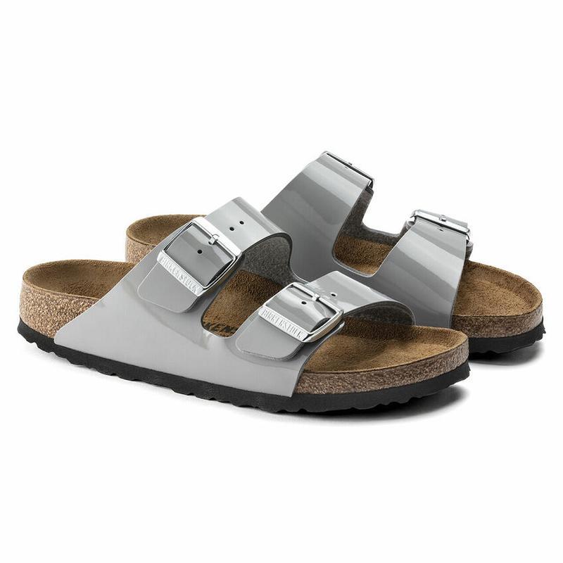 Arizona Birkenstock Lakovane Birko Flor Damske Strieborne | SK 49HAP